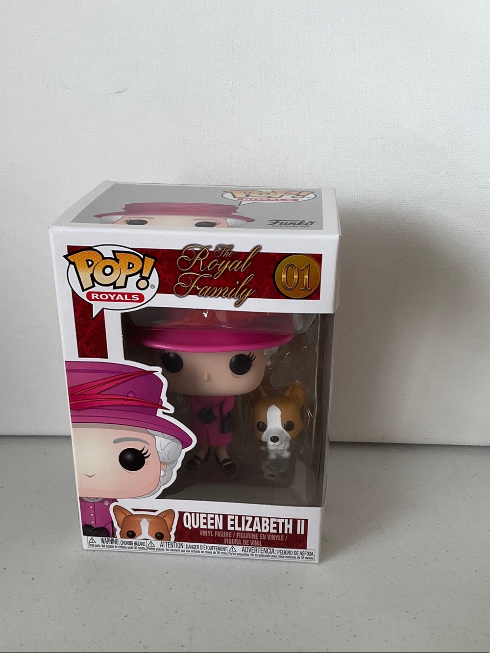 Funko Queen Elizabeth II Pink Hat & Coat Vinyl Figure with Corgi